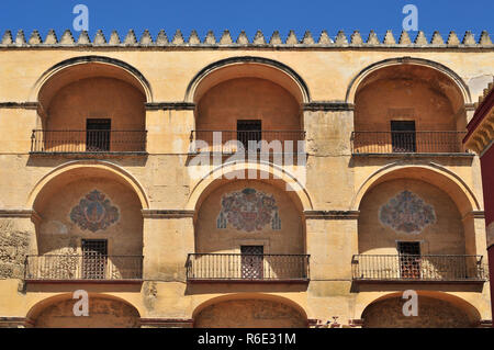 Cordoba Teil der Moschee Wand Detail, Aandalucia, Spanien Stockfoto