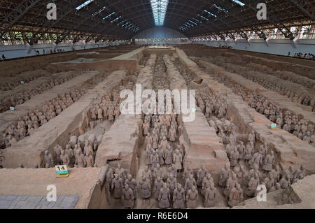 Terrakotta Armee innerhalb des Qin Shi Huang Mausoleum, Xi'An China Stockfoto