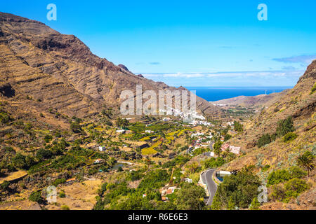 Schöne Aussicht in Richtung Valle de Agaete auf Gran Canaria, Kanarische Inseln Stockfoto