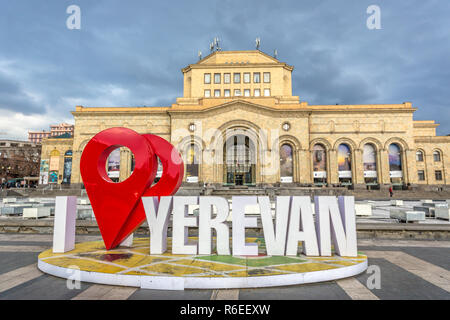 Ich bin Eriwan Zeichen in Eriwan, Armenien Stockfoto