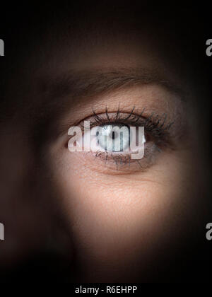 Goregeous closeup Schuß von menschlichen Augen Stockfoto