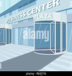 Außenseite der Fassade aus Glas Office Business Center Stockfoto