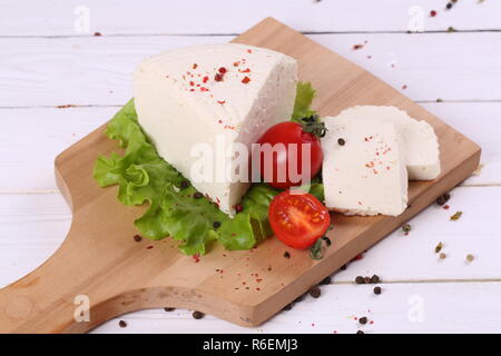 Knödel mit Adyghe Käse Stockfoto