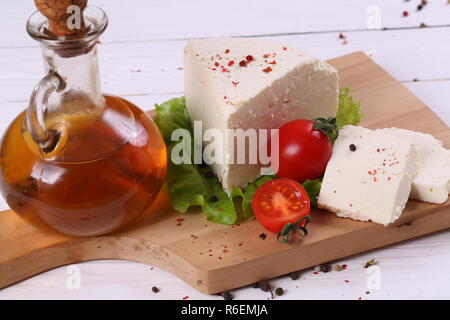 Knödel mit Adyghe Käse Stockfoto