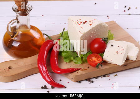 Knödel mit Adyghe Käse Stockfoto