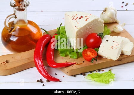 Knödel mit Adyghe Käse Stockfoto
