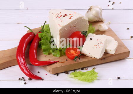 Knödel mit Adyghe Käse Stockfoto