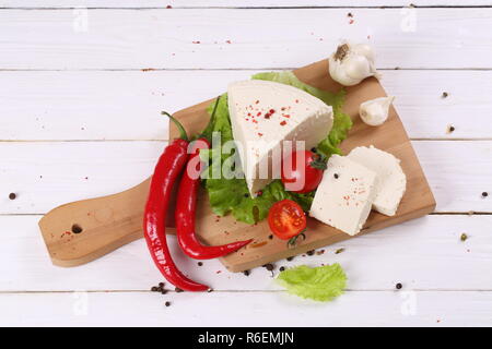 Knödel mit Adyghe Käse Stockfoto