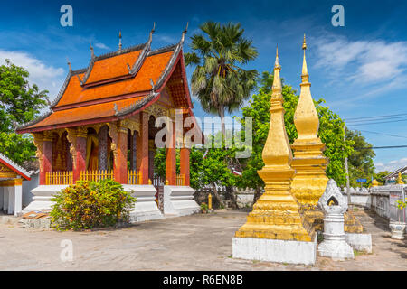 Wat Sen, Luang Prabang auch bekannt als Wat Sene Souk Haram ein buddhistischer Tempel in Luang Phrabang, Laos befindet. Stockfoto