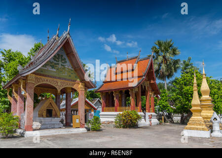 Wat Sen, Luang Prabang auch bekannt als Wat Sene Souk Haram ein buddhistischer Tempel in Luang Phrabang, Laos befindet. Stockfoto