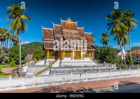 Horizontale Blick auf den Königspalast oder Haw Kham in Luang Prabang Laos Stockfoto