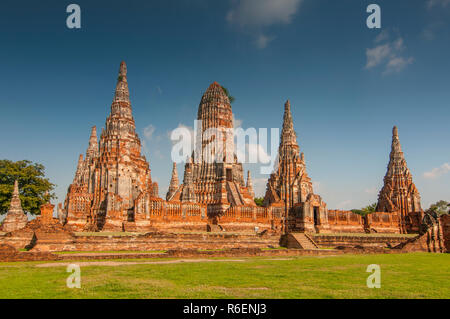 Wat Watthanaram buddhistische Kloster in Ayutthaya, Thailand, Bangkok Stockfoto