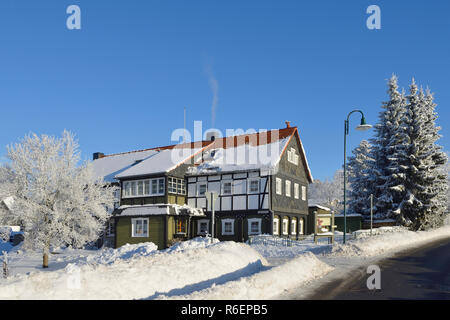 Weifa in der Oberlausitz im Winter Stockfoto