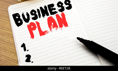 Handschriftliche Bildunterschrift Übersicht Business Plan Planung. Business Konzept schreiben für Projektvorbereitung Strategie für Notebook mit Kopie Speicherplatz auf Buch Hintergrund mit Filzstift Stockfoto