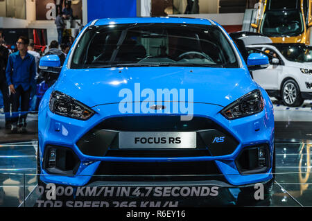 FRANKFURT - Sept. 2015: Ford Focus RS auf der IAA International Motor Show am 20. September vorgelegt, 2015 in Frankfurt am Main, Deutschland Stockfoto