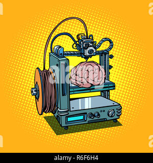 Gehirn Biotechnologie Medizin Drucken von menschlichen Organen 3D-Drucker Stockfoto