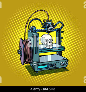 Human Skull 3D Drucker Fertigung Stockfoto