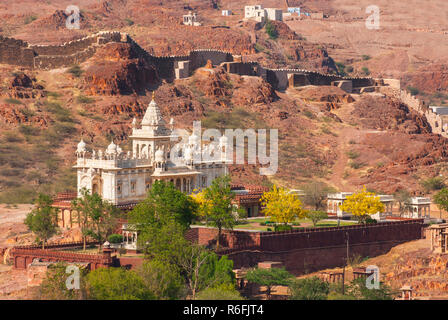 Jaswant Thada, Mausoleum von Maharaja Jaswant Singh II, Jodhpur, Rajasthan, Indien Stockfoto