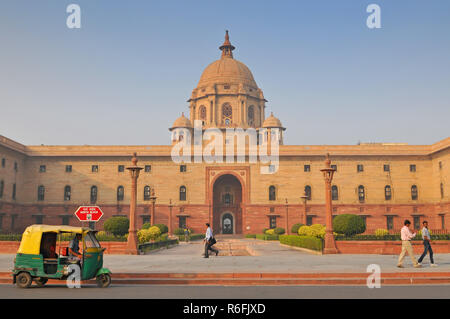 Sekretariat Nord Block, Büros für die Minister der Regierung in Neu-Delhi in Indien Stockfoto