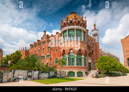 Kuppel des Hospital de Sant Pau in Barcelona (Hospital zum Heiligen Kreuz und Saint Paul) Spanien Stockfoto