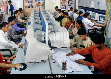 Computer Betreiber Animation, Indien Stockfoto