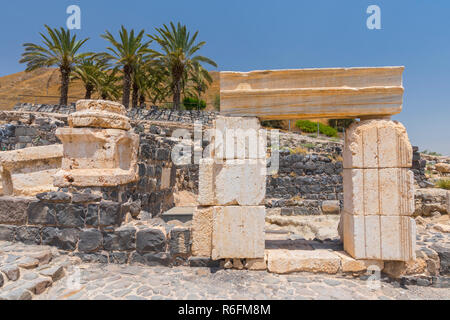 Ruinen der römischen byzantinische Stadt Scythopolis, Tel Beit Shean Nationalpark, Israel Stockfoto