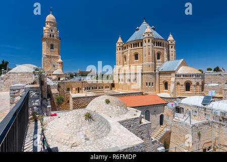 1352 Abteikirche auf dem Berg Zion in Jerusalem, Israel, Naher Osten Stockfoto