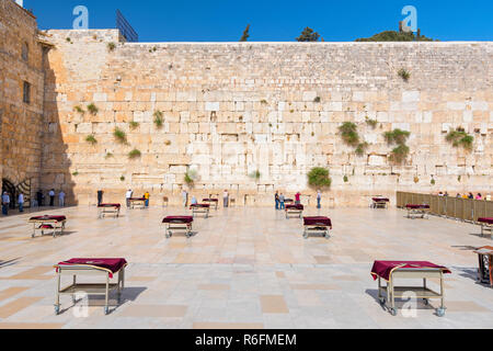 Westmauer (Klagemauer) im Jüdischen Viertel, alte Stadt, Jerusalem, Israel Stockfoto