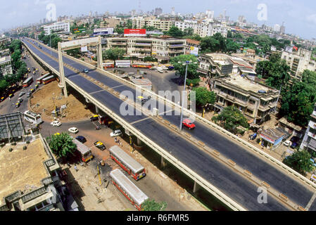 Dadar flyover Brücke, Bombay, Mumbai, Maharashtra, Indien Stockfoto