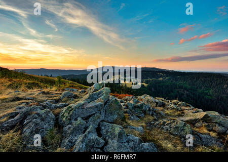 Blick zum Feldberg im Schwarzwald Stockfoto