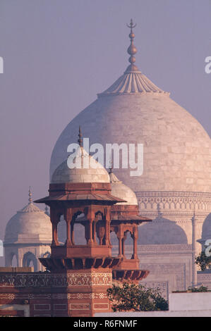 Taj Mahal 7 Wunder der Welt, Agra, Uttar Pradesh, Indien Stockfoto