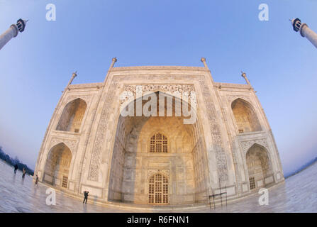 Taj Mahal 7 Wunder der Welt, Agra, Uttar Pradesh, Indien Stockfoto