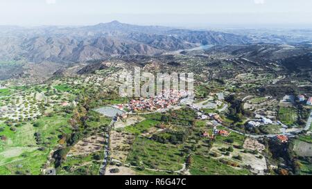 Antenne Kato Lefkara, Larnaca, Zypern Stockfoto