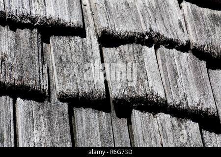 Cedar shingle Hintergrund Textur B&W Stockfoto