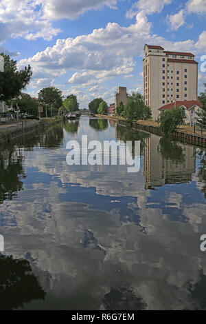 Die rhein-marne Kanal in Nancy Stockfoto