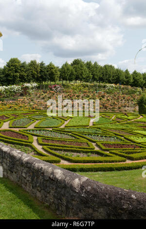 Subtile, anspruchsvoll und voller Geschmack Garten und Chateau La Chatonniere Stockfoto