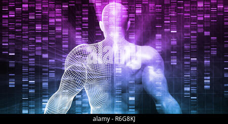 Die genetische Forschung am menschlichen Körper Stockfoto