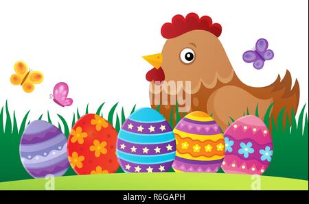 Ostern henne Thema Bild 2 Stockfoto