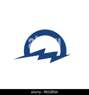 Cloud und Blitz Logo icon Vorlage Vektor Design Stock Vektor