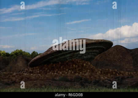 UFO-Absturz Stockfoto
