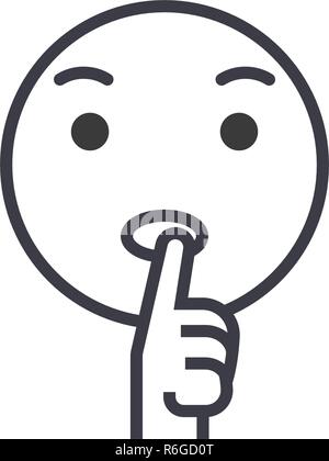 Träumen Emoji Concept Line editable Vector, Konzept-Symbol. Träumen Emoji Konzept lineare emotion Abbildung Stock Vektor