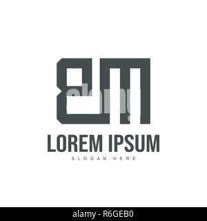 BM Schreiben Logo Design. Initial logo Template Design Stock Vektor