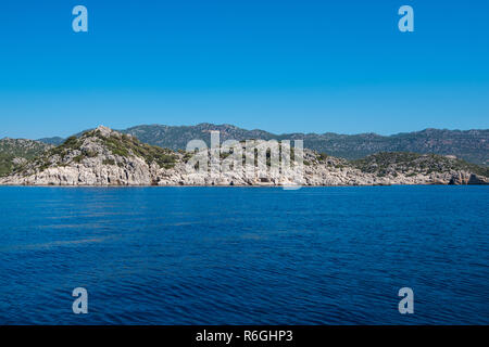 antike Stadt auf der Kekova Stockfoto