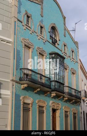 ZAFRA, Badajoz, Spanien - 24. NOVEMBER 2018: die typische Architektur der Stadt Stockfoto