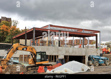 Neue Feuerwehr Hauptquartier im Bau Yonkers, New York Stockfoto