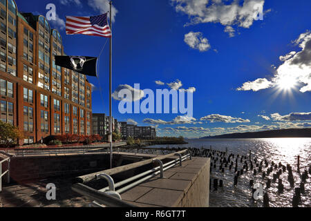 Hudson River Waterfront Yonkers New York Stockfoto