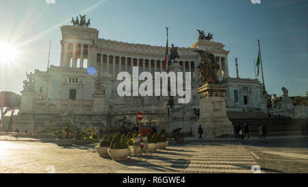 Die Victor Emmanuel II Monument in Rom aka Verändern des Vaterlandes, Region Latium, Italien. Victor Emmanuel II. war der erste König des vereinigten Italien, Stockfoto