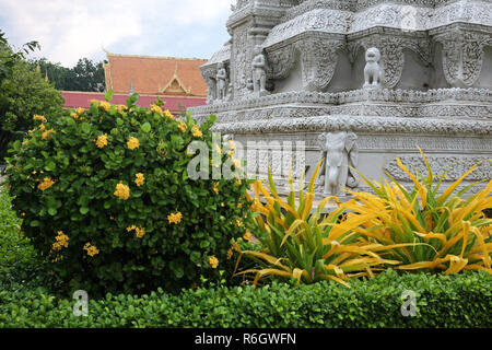 Stupa von König Norodom, Silber-Pagode, Phnom Penh, Kambodscha Stockfoto