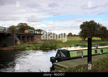 Klasse 45, Peak Nr. 45041, Nene Valley Railway, Wansford Station, Peterborough, Cambridgeshire, England Stockfoto