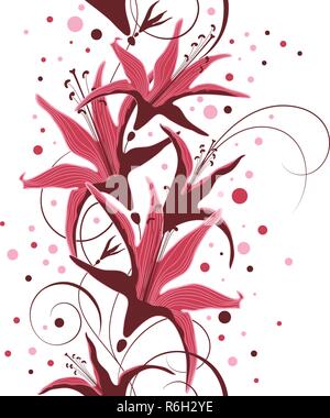 Nahtlose floral Design, florales Muster, Vector Illustration Stock Vektor